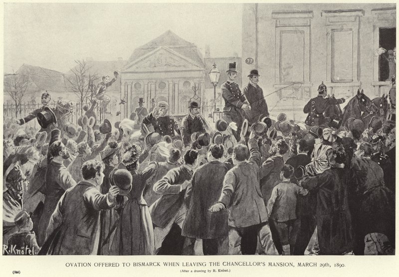 Şansölyeler malikanesinden ayrılırken Otto von Bismarck