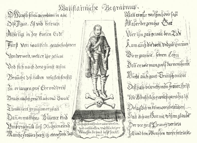 Suikaste uğrayan Bohemyalı askeri lider Albrecht von Wallenstein