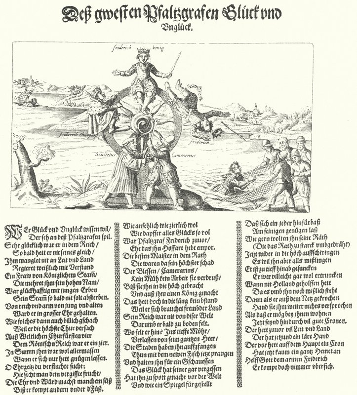 Kış Kralı ile alay eden broşür, Bohemya Kralı I. Frederick, 1621 by German School