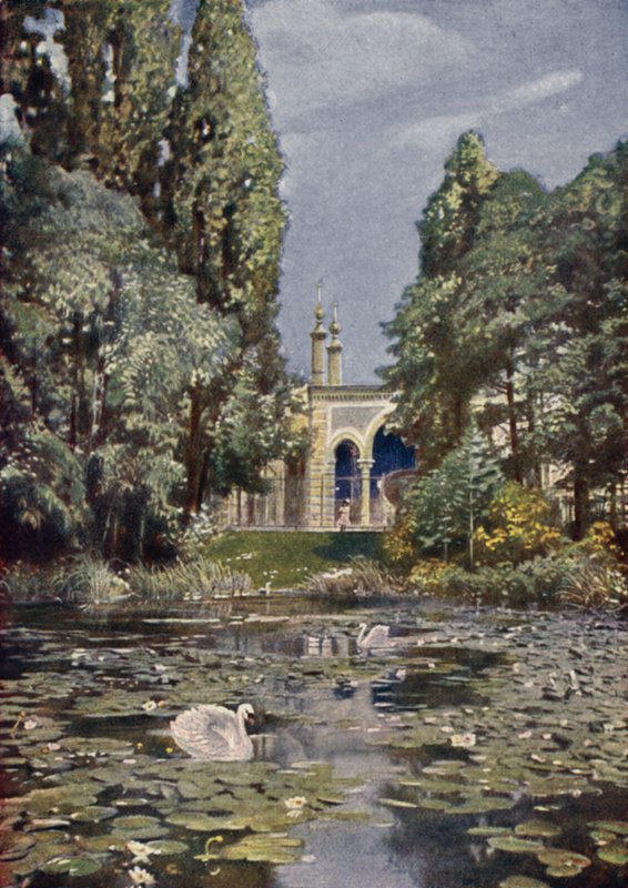 Vierwaldstattersee ve antilop evinin bir parçası, Berlin Zooloji Bahçesi, Almanya (renkli taş) by German School