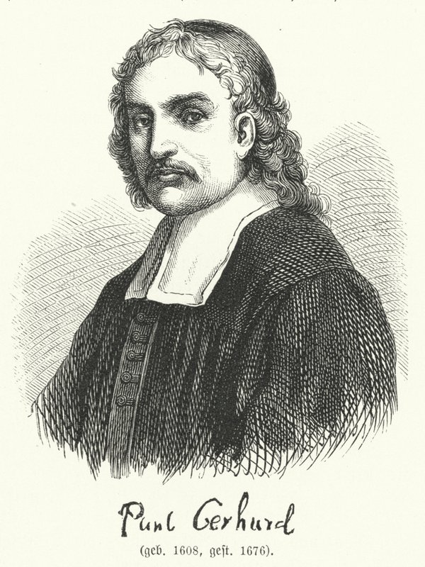 Paul Gerhardt, Alman Lutheran ilahiyatçı ve ilahiyatçı (gravür) by German School
