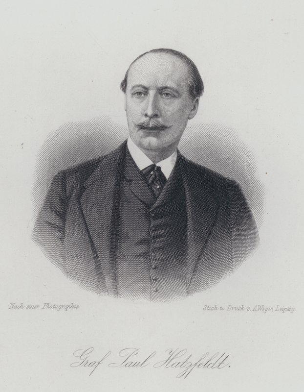 Paul von Hatzfeldt, Alman diplomat ve politikacı (gravür) by German School