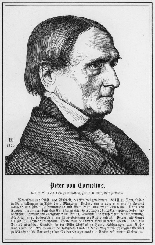 Peter von Cornelius (gravür) by German School
