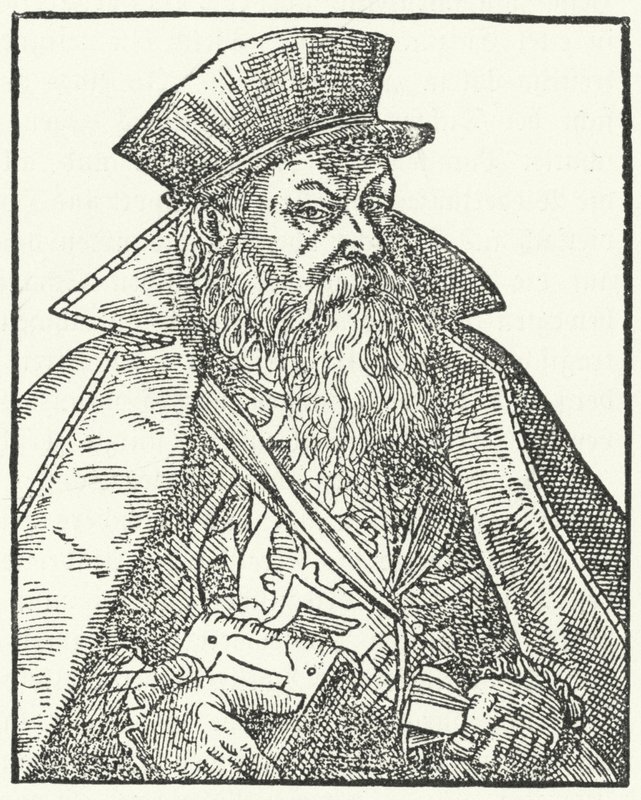 Philipp Nicodemus Frischlin, Alman oyun yazarı (gravür) by German School