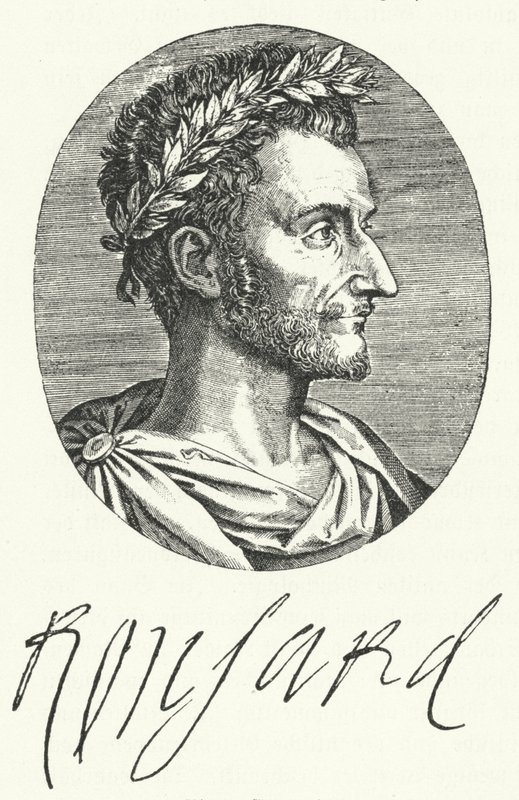 Pierre de Ronsard, Fransız şair (gravür) by German School