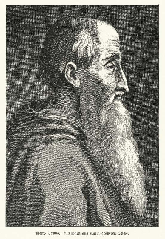 Pietro Bembo , İtalyan bilim adamı, şair, kardinal ve Knights Hospitaller üyesi (lito) by German School
