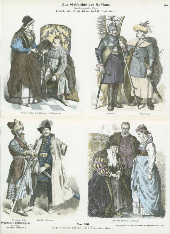 Polonya ve Rus kostümleri, 15. ve 16. yüzyıl by German School
