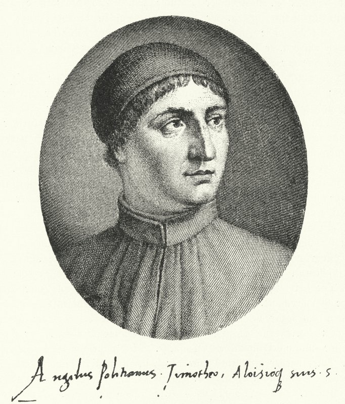 Poliziano, Floransalı Rönesans şairi (gravür) by German School