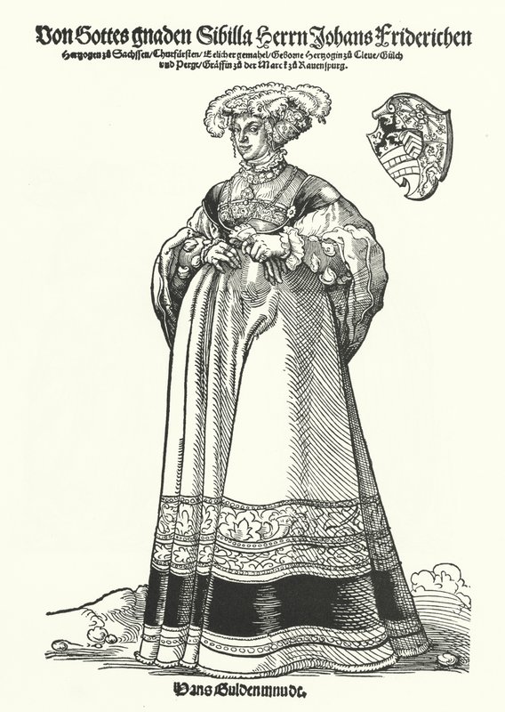Sibylle, Saksonya Düşesi portresi (gravür) by German School
