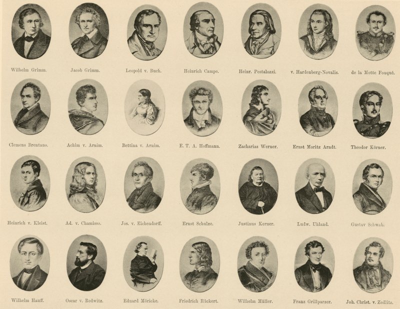 Alman Ruhu Şövalyelerinden ünlü Almanların portreleri (lito) by German School