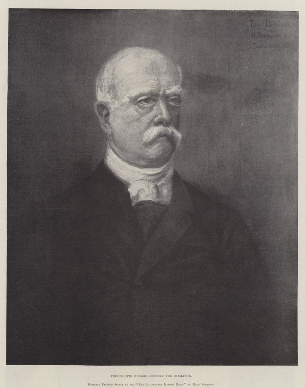 Prens Otto Eduard Leopold von Bismarck (gravür) by German School