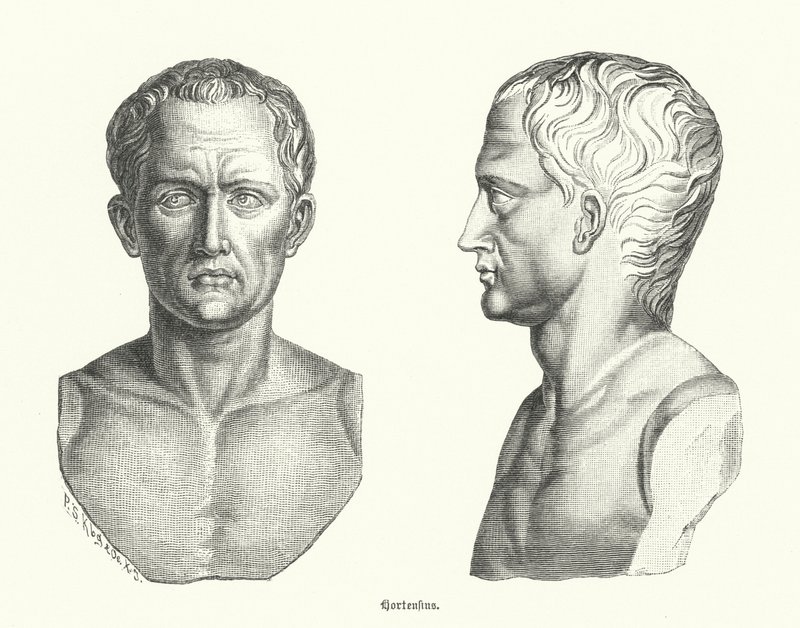 Quintus Hortensius, Romalı politikacı ve hatip (gravür) by German School