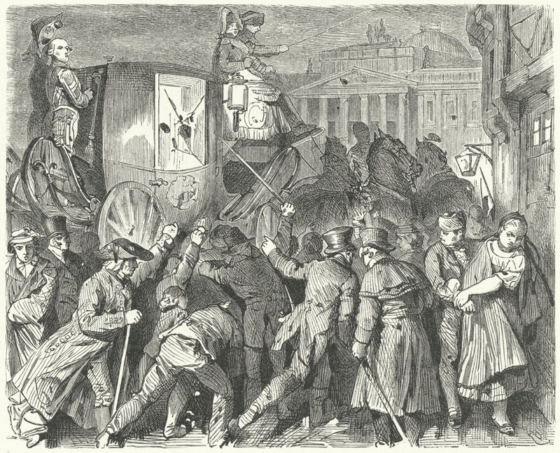 Brunswick halkının Duke Charles II'ye karşı isyanı, 6 Eylül 1830 by German School