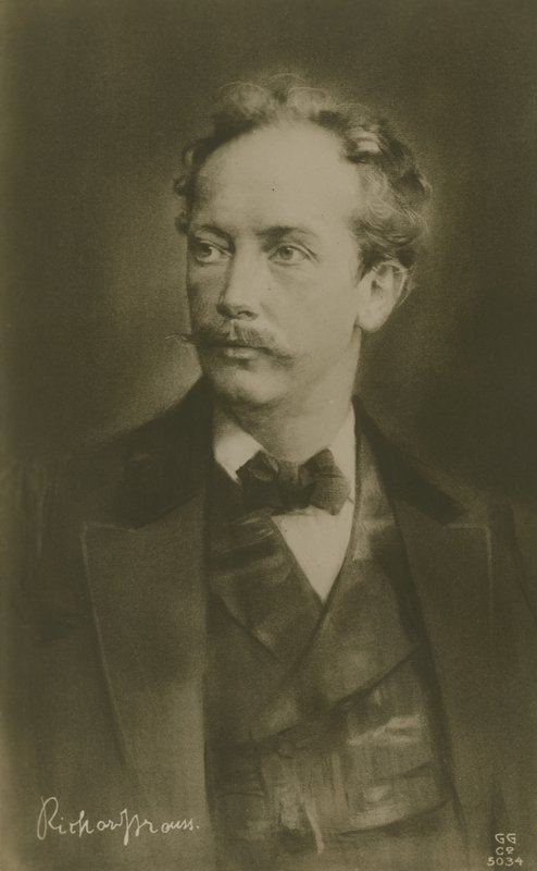 Richard Strauss, Alman besteci (gravür) by German School
