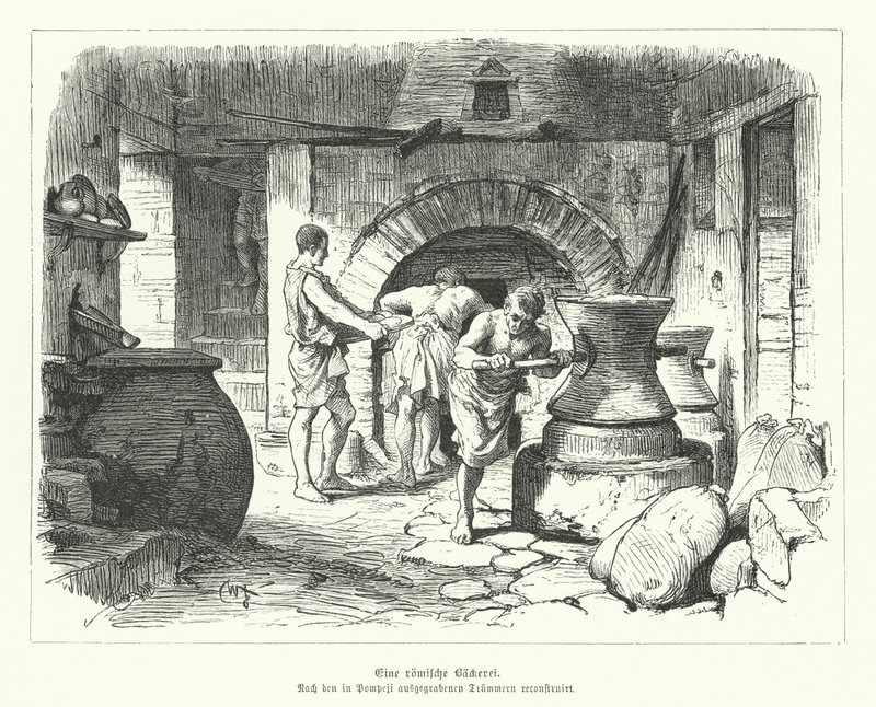 Roma fırını (gravür) by German School