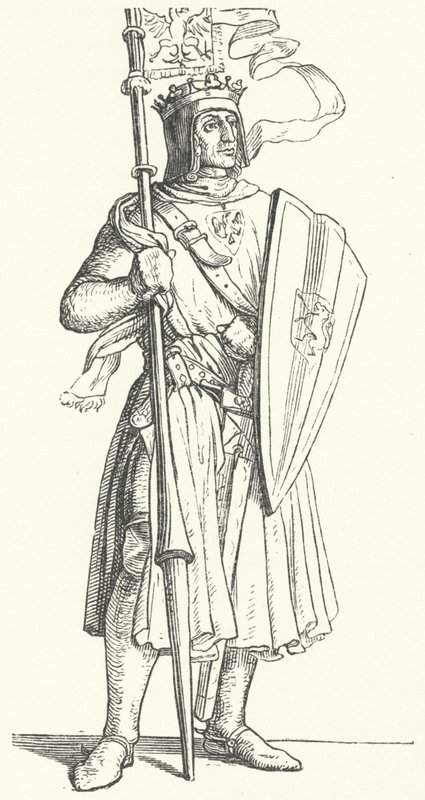 Habsburglu Rudolf, Almanya Kralı (gravür) by German School
