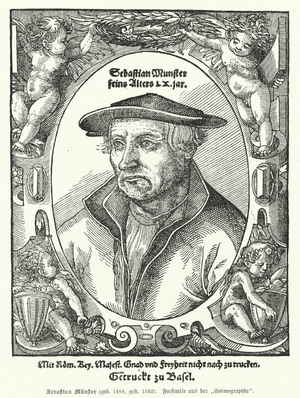 Sebastian Muenster, Alman haritacı, kozmograf ve Cosmographia