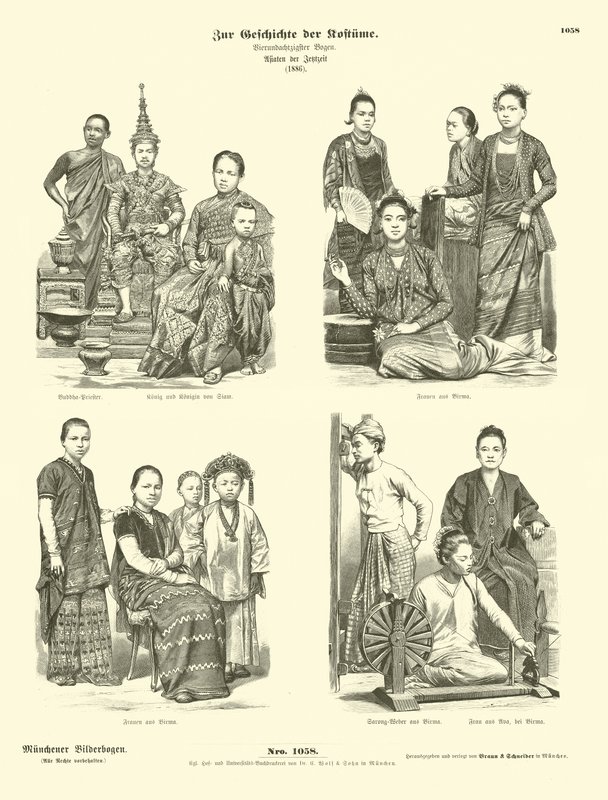 Siyam ve Birmanya kostümleri by German School