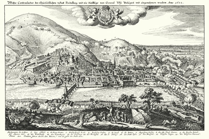 Tilly Kontu tarafından Heidelberg Kuşatması by German School