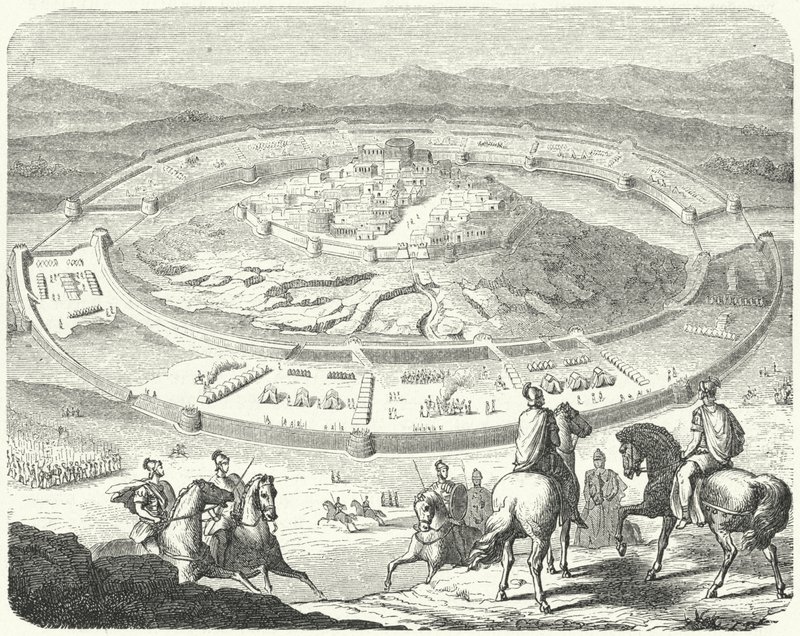 Romalılar tarafından Numantia Kuşatması by German School