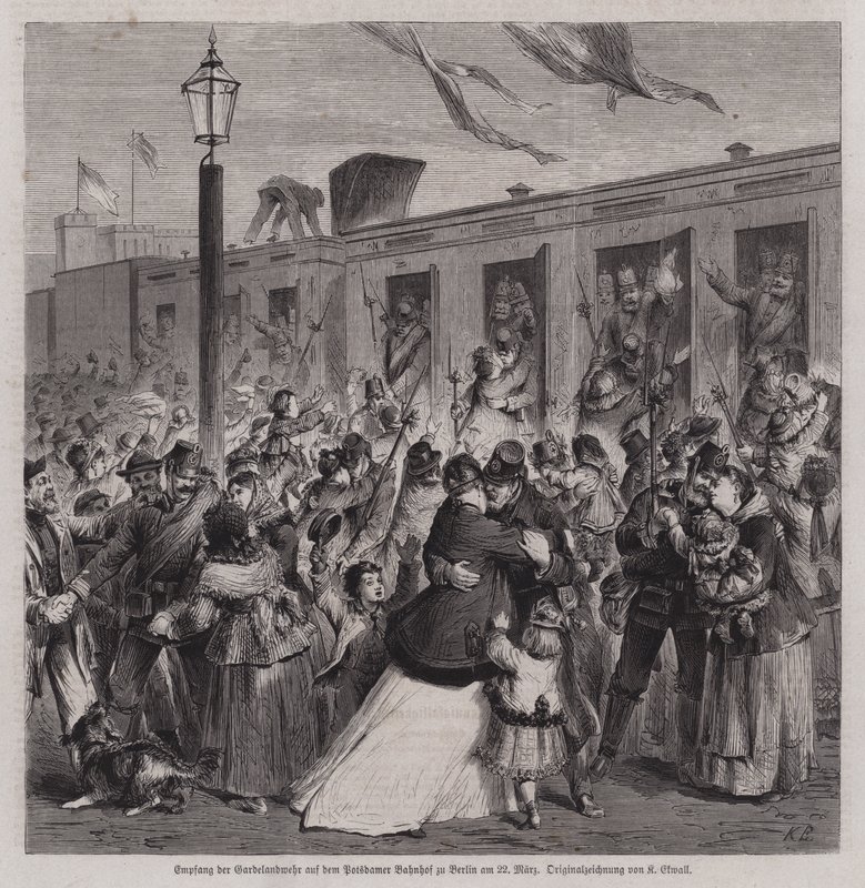 Prusya Garde Landwehr askerleri, 22 Mart 1871, Fransa-Prusya Savaşı