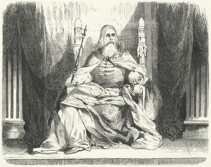 Stephen I, Macaristan Kralı (gravür) by German School