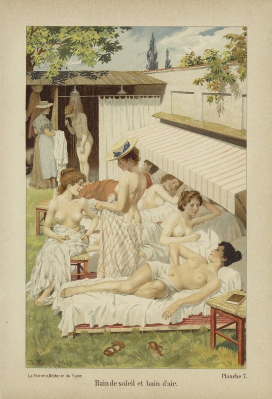 Güneşlenmek ve temiz hava (renkli lito) by German School
