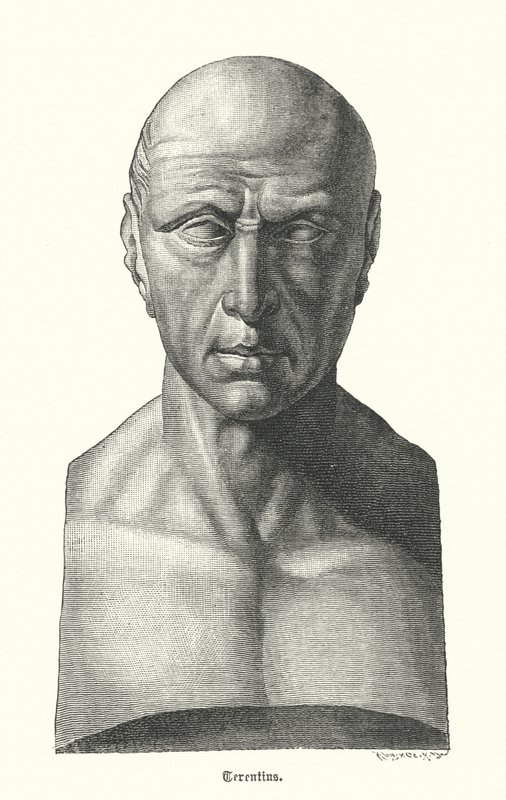 Terence, Romalı oyun yazarı (gravür) by German School