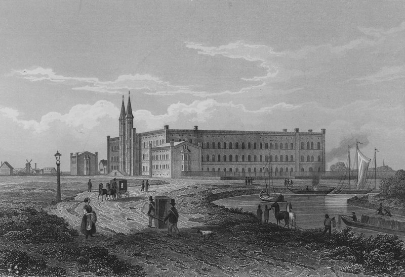 Bethanien Hastanesi, Berlin (çelik oyma) by German School