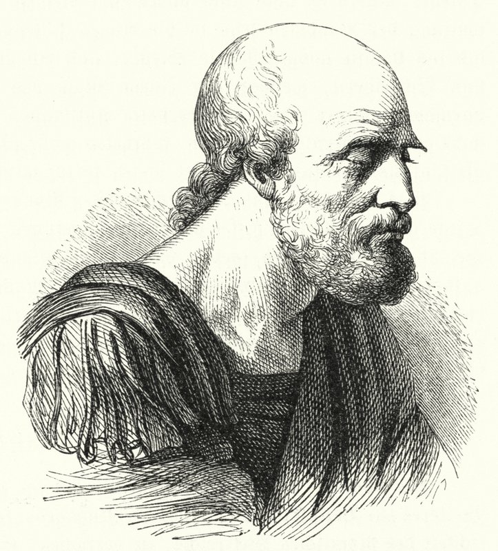Yaşlı bir adam olarak Bizans generali Belisarius (gravür) by German School