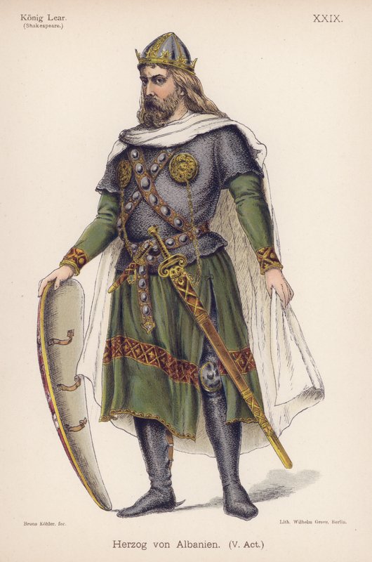 Albany Dükü, Shakespeare'in Kral Lear'ından (renkli taş) by German School