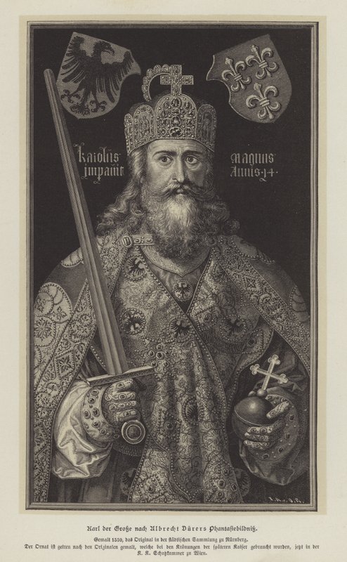 İmparator Charlemagne (gravür) by German School