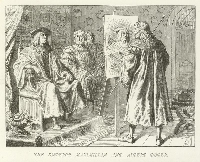 İmparator Maximilian ve Albert Durer by German School
