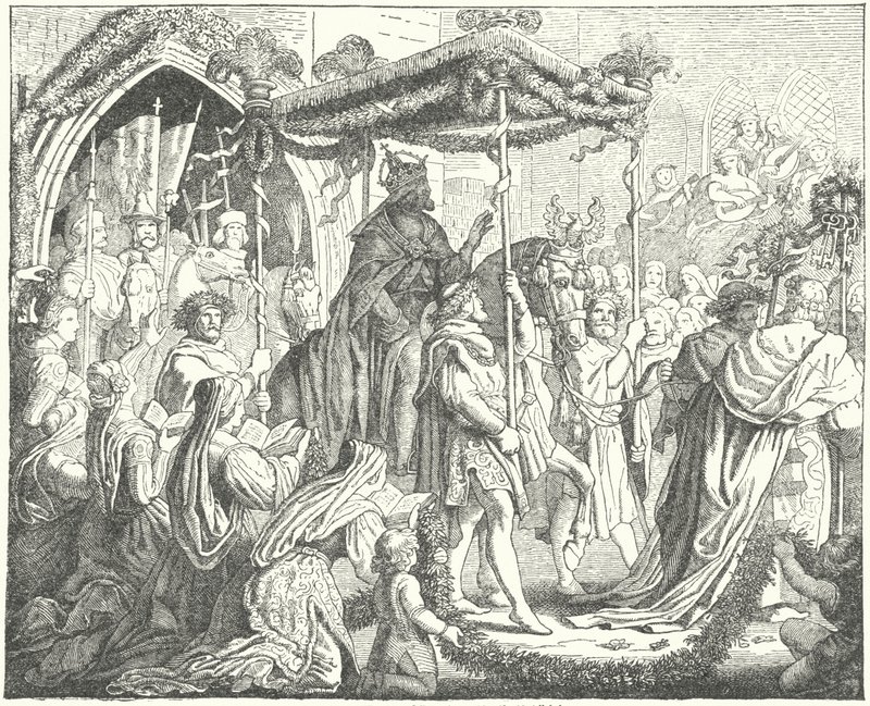 Kutsal Roma İmparatoru IV. Charles Lübeck'e girerken by German School