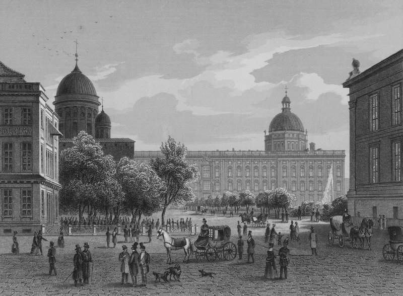 Lustgarten, Berlin (çelik oyma) by German School