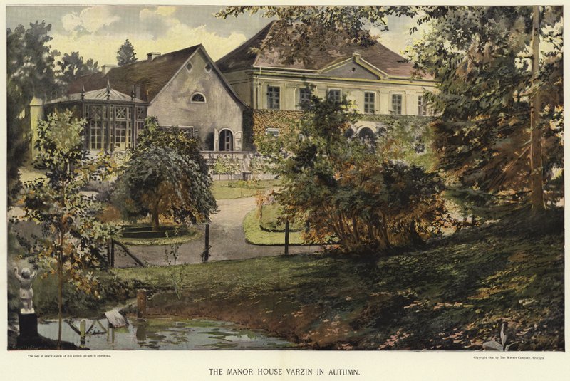 Sonbaharda Manor House Varzin by German School
