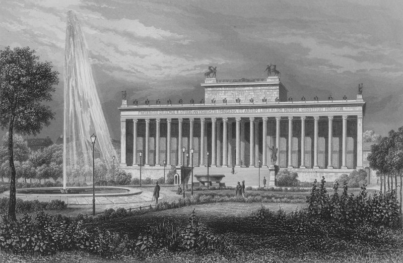 Müze, Berlin (çelik oyma) by German School