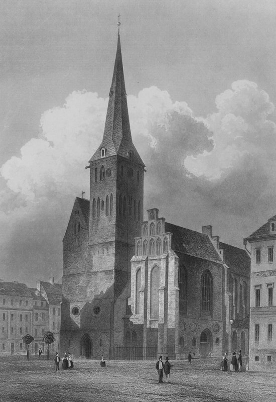 Nikolaikirche, Berlin (çelik oyma) by German School