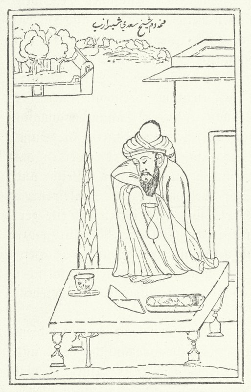 İranlı şair Saadi (gravür) by German School