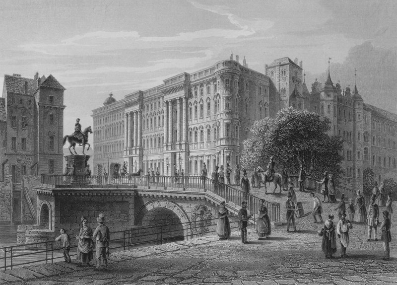 Kraliyet Sarayı, Berlin (çelik oyma) by German School