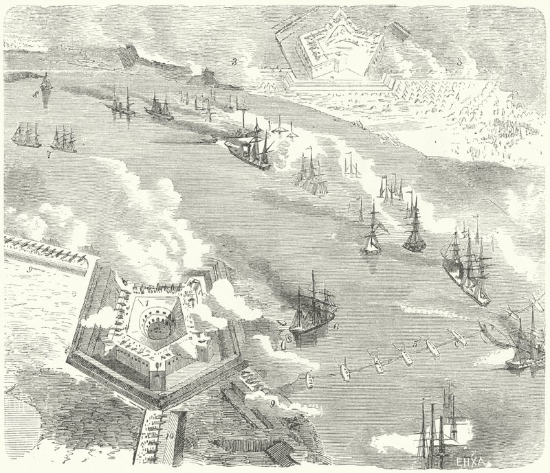 Birlik filosu Fort Jackson ve Fort St Philip
