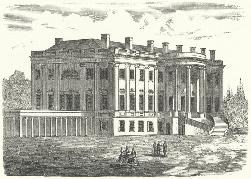 Beyaz Saray, Washington DC (gravür) by German School