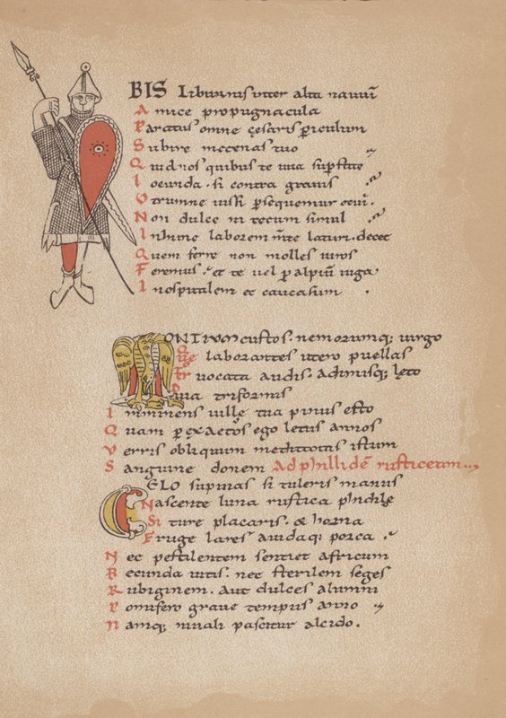 12. yüzyıla ait bir Fransız el yazmasında Horace