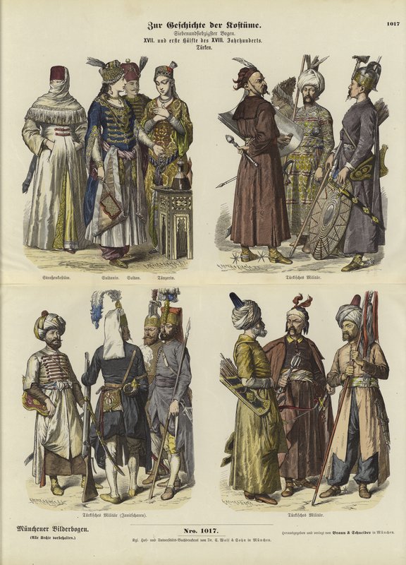 Türk kıyafetleri, 17. ve 18. yüzyılın ilk yarısı by German School