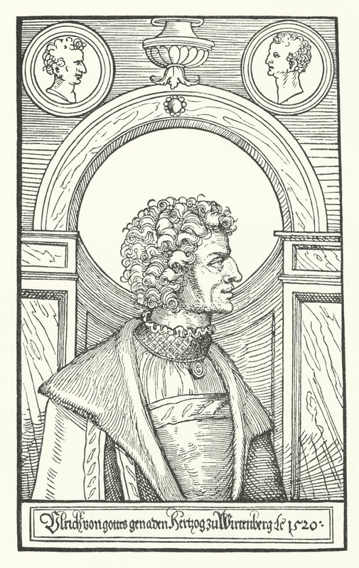 Ulrich, Wurttemberg Dükü (gravür) by German School