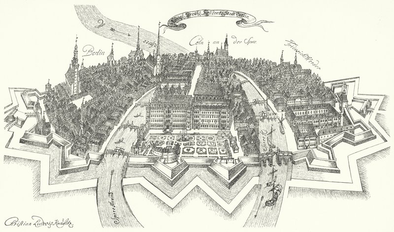 17. yüzyıldan Berlin manzarası (gravür) by German School