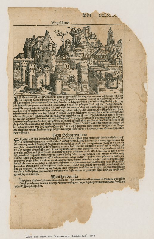 Londra manzarası, 1493. Nuremberg Chronicle