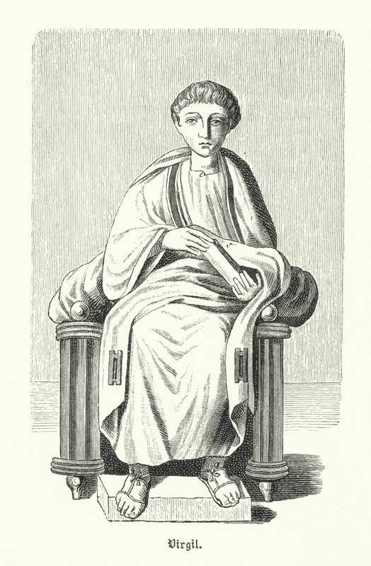 Virgil, Romalı şair (gravür) by German School