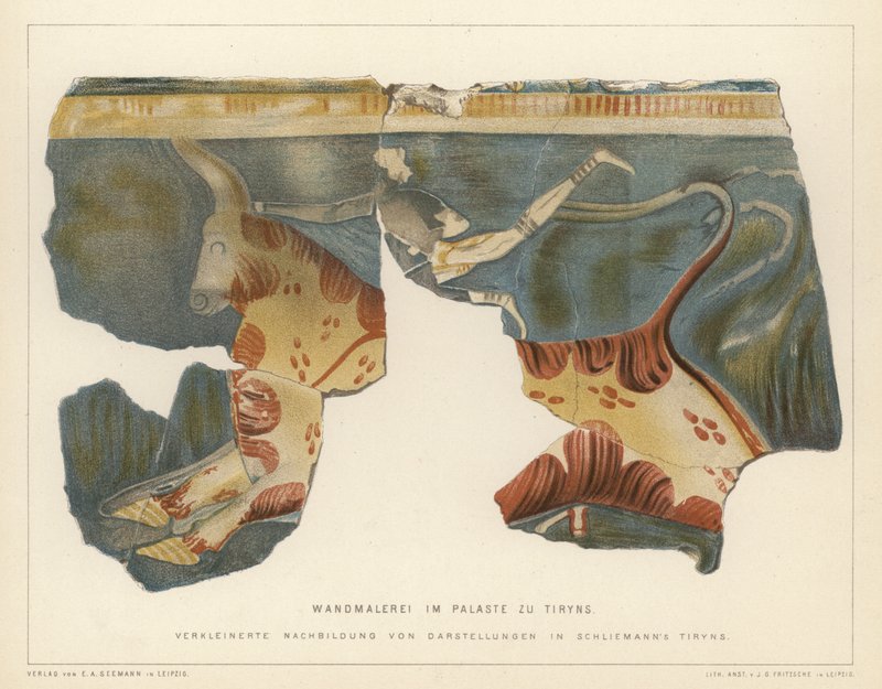 Alman arkeolog Heinrich Schliemann tarafından kazılan Yunanistan, Tiryns