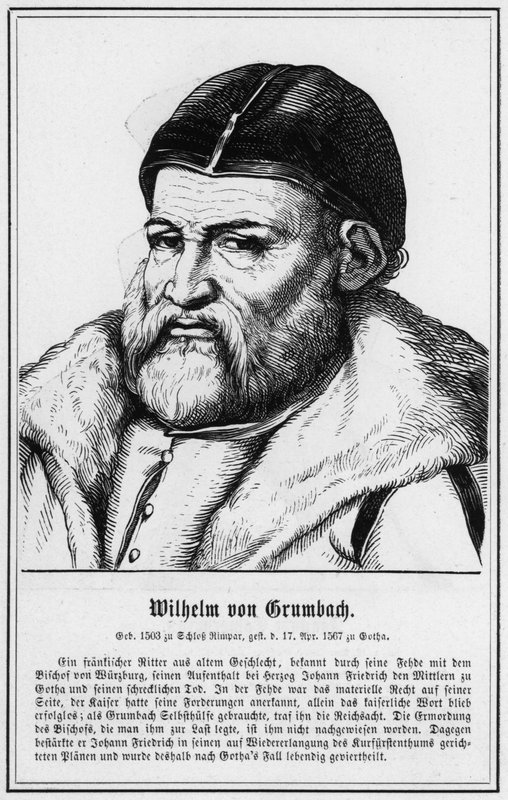 Wilhelm von Grumbach (gravür) by German School